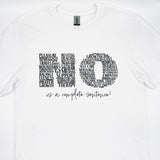 NO is a sentence Tee